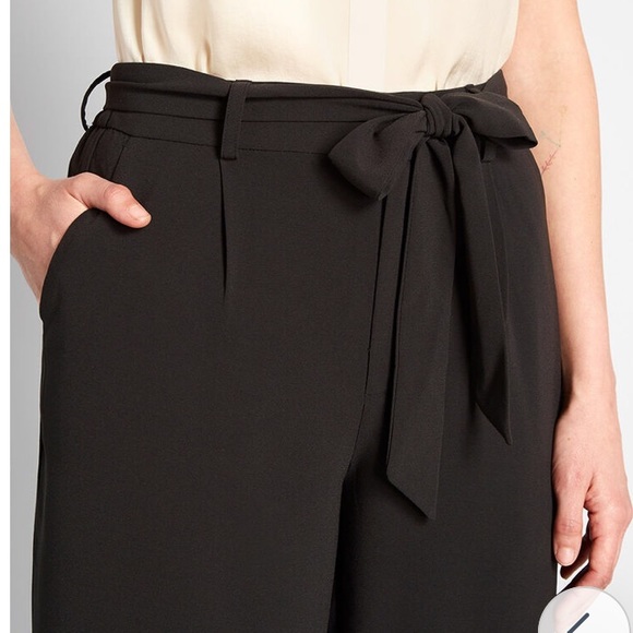 🛍BOGO NWT Savannah Tie-Waist Dress Pants Black - Picture 2 of 6